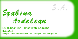 szabina ardelean business card